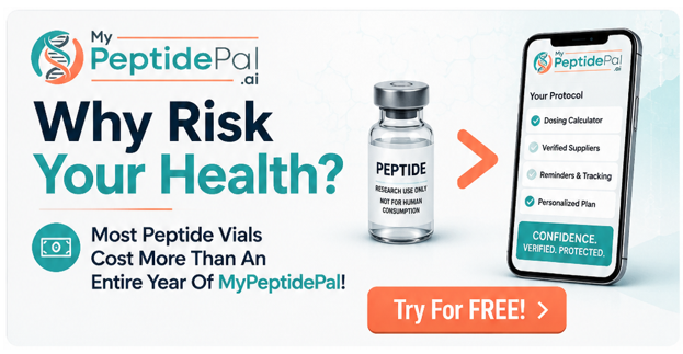 Most peptide vials cost more than a year of My Peptide Pal app.