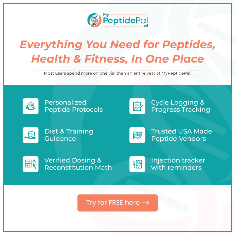 Everything you need for peptides, health, and fitness in one app.